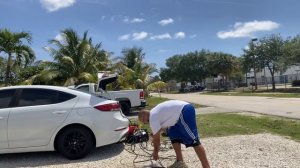 Small Generator Powering Pressure Washer (actual use)