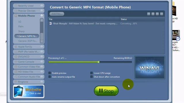 MP4 Convert on WinAVI All in One Converter смотреть онлайн