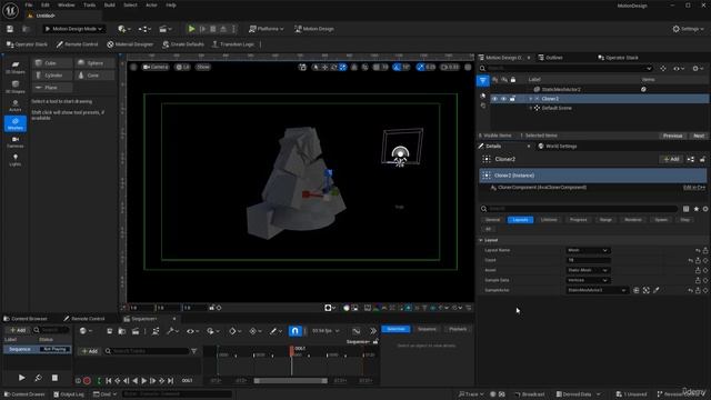 20 - Clone the shapes on meshes. MOTION DESIGN Unreal Engine 5.4 with Raffi Bedross