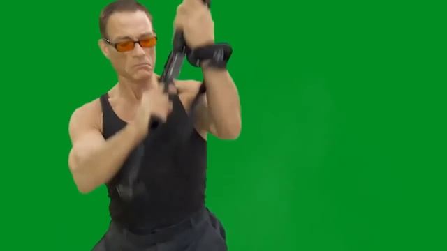Футаж с Ван Дамом на зеленом фоне смотреть онлайн