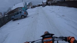 BSE Z7 / Первый запуск после зимы / БСЕ З7 2022 года /  Эдруро / Прохват зимой / Котлас мотоцикл