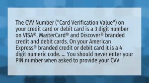 Does Amex have a CVV?