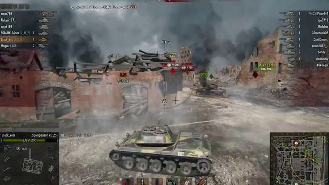 World Of Tanks Рушка Дрифтует ЛБЗ ЛТ15 на Т55А 7к Урона на Spähpanzer Ru 251 смотреть онлайн