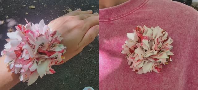 Украшения из трикотажной ткани