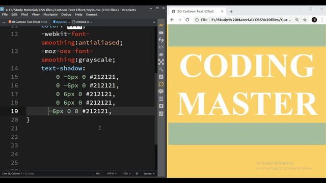 3D Text Shadow Effect || HTML5 & CSS3 || Full Tutorial