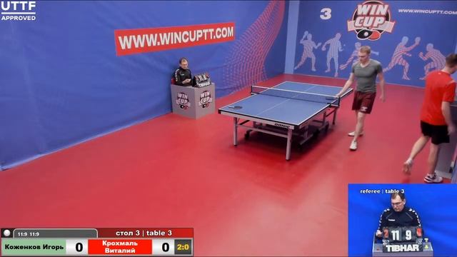 Коженков Игорь 3-1 Крохмаль Виталий  Турнир Восток 5 WINCUP 05.04.21 Прямая Трансляция Зал3