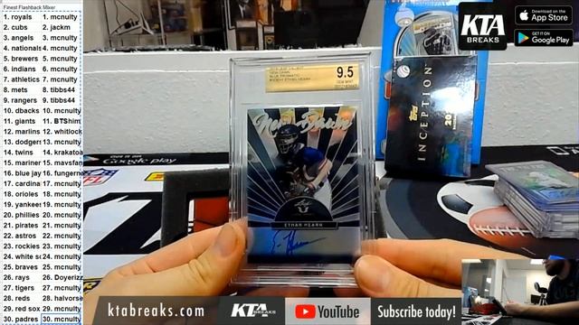 KTAuthentics - 8 box baseball mixer - finest flashbacks, inception, trinity, + more - random team #