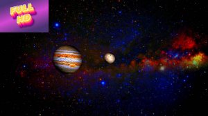 Анимационный фон "Парад планет". Cartoon background "Parade of planets".