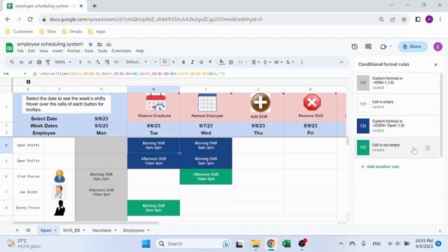 employee scheduling system with google sheets смотреть онлайн