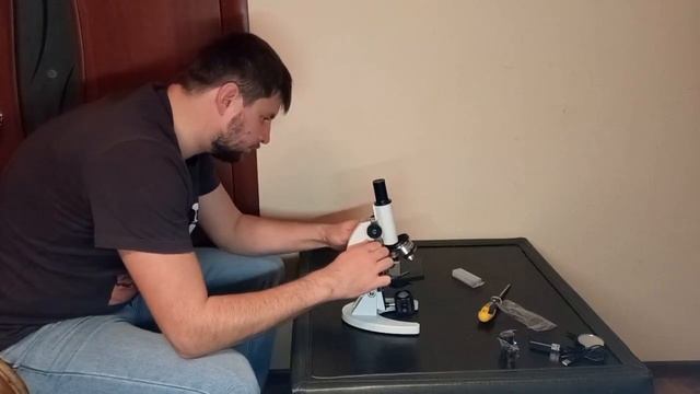 Микроскоп лабораторный 40х-1600х (экспедиционный), обзор смотреть онлайн