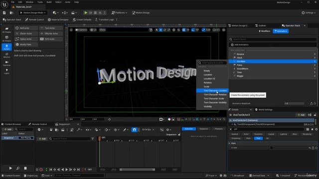 10 - Text animation. MOTION DESIGN Unreal Engine 5.4 with Raffi Bedross