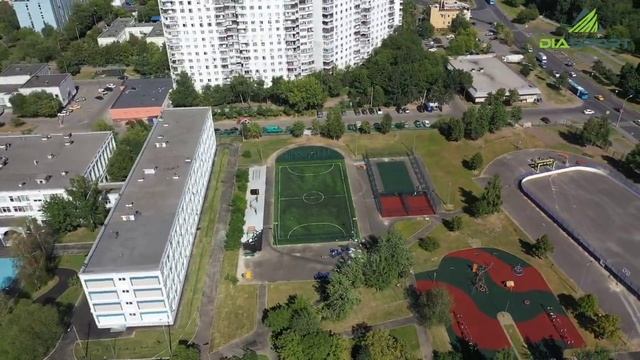 Футбольное поле из искусственного газона DiaSport Standart M40. Москва ул. Салтыковская. Школа №2127 смотреть онлайн