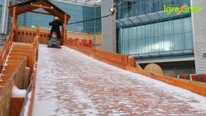 Зимняя горка "IgraGrad Snow Fox (Домик), скат 10 м"