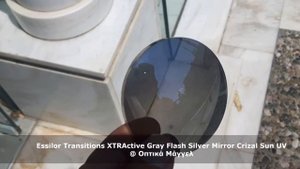 Essilor Transitions XTRActive Gray Flash Silver Mirror Crizal Sun UV