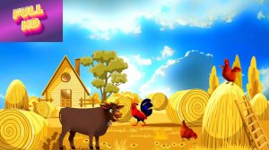 Анимированный фон "Деревенская идиллия".
Cartoon background "Country life".