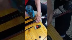 Установка креплений на лыжероллеры