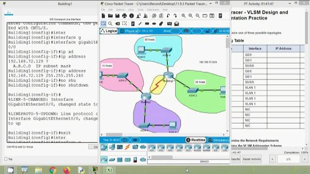 11.9.3 Packet Tracer - VLSM Design and Implementation Practice