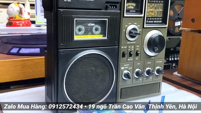 Test nhanh Đài radio cassette quân đội NATIONAL RQ 585 đẹp zin gửi khách Sài Gòn - Zalo: 0912572434