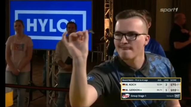 Marvin Koch vs Marcel Gerdon Highlights / PDC Europe Super League Group Stage 1 Group A 2022
