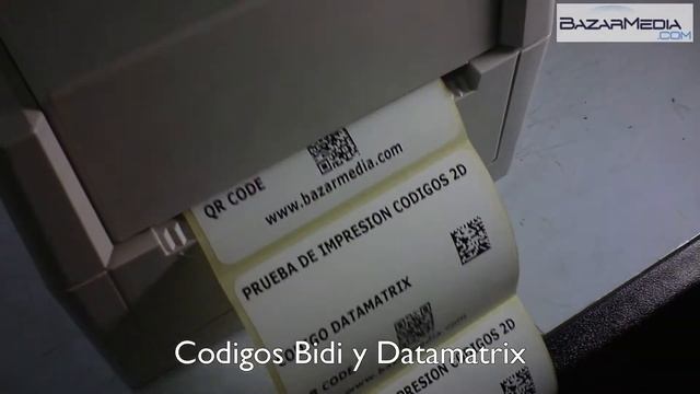 Impresora de codigos Bidi y Datamatrix por bazarmedia.com смотреть онлайн