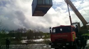 Автокран Галичанин за работой 10 мая 2017 г.