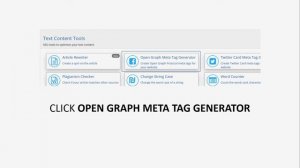 Open Graph Meta Tags Generator. How To Make OG Facebook tag