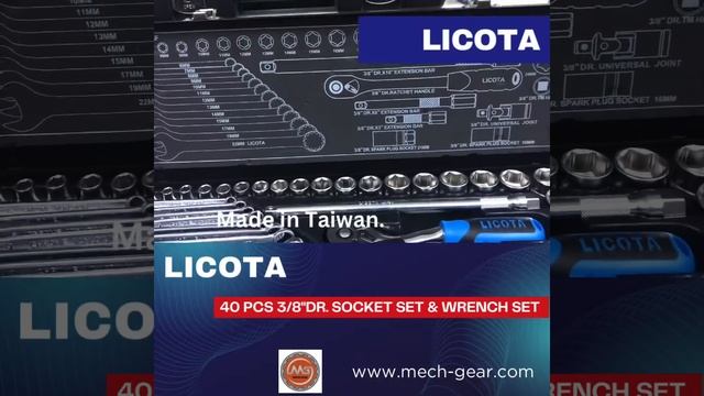 LICOTA 40 Pcs 3/8"Dr.Socket Set & Wrench Set смотреть онлайн