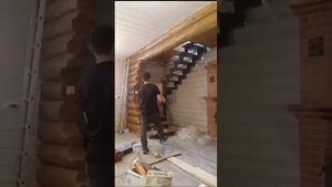 Монтаж лестницы нашему клиенту