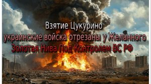 Украинский фронт-взятие Цукурино украинские войска отрезаны у Желанного Золотая Нива  Контроль ВС РФ