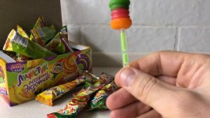 Карамель на неоновой палочке ЛУЧИСТИК ЭКЗОТИК (блок 30шт по 10гр) Канди Клаб. Конфеты ассорти