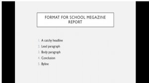 School megazine Report intro