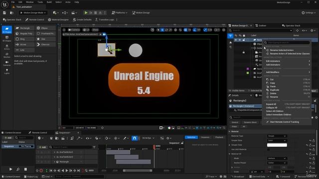 05 - Motion design outliner. MOTION DESIGN Unreal Engine 5.4 with Raffi Bedross