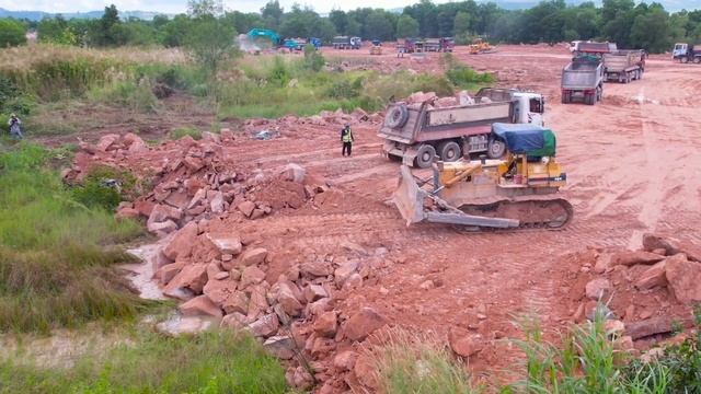 Строительство, один прошлых объектов, засыпка