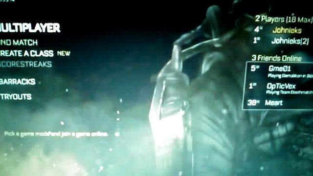 Call of Duty Advanced Warfare leaked menu