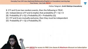 Important Concept & Best Question Practice ESE-Probability | Mathematics | AROHI MA'AM