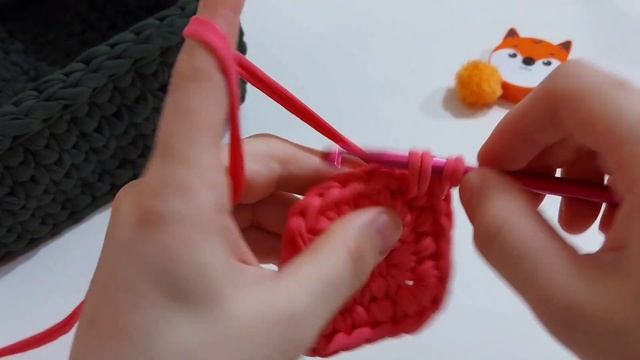 Penye ipten kare sepet taban yapımı 1/ Penye sepet yapımı / Örgü sepet modelleri / knitting basket