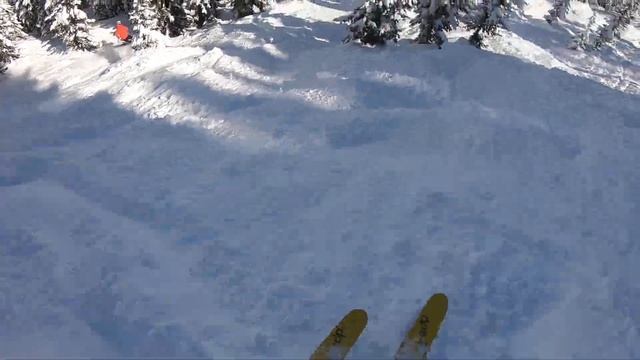 John Climaco and me skiing the cliff at Grand Targhee смотреть онлайн