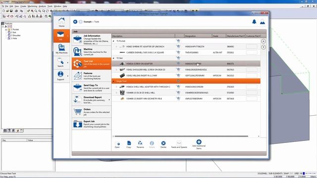 WIDIA NOVO -  ESPRIT. Automatic tool choice. Подбор инструмента