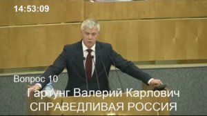 Валерий Гартунг выступил в защиту законопроекта о помощи валютным ипотечникам