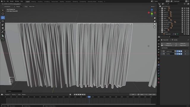 16 - Model Curtains. ARCHITECTURAL VISUALIZATION Unreal Engine 5