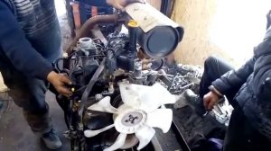 Запуск дизельного двигателя Yanmar 3TNE84