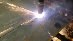 Резка толстого металла 25мм на плазме