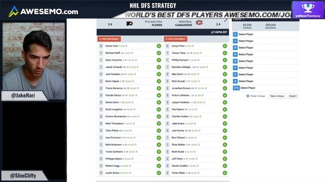 NHL DFS Strategy Show Friday 8/21: DraftKings, Yahoo, FanDuel
