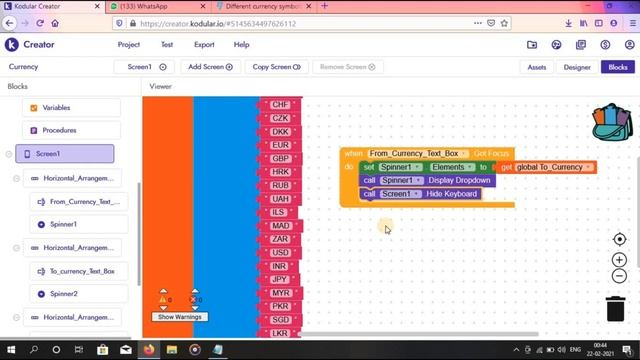 How to make Currency converter application in kodular 2021. Download free AIA file.