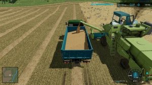 Farming Simulator 22 ЗАО Суворовское. Продолжение уборки пшеницы а так же уборка соломы. #4