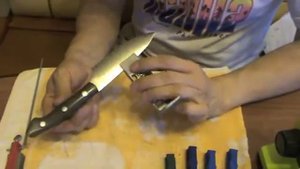 Заточка ножа Bark River sharpening