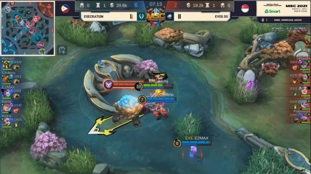 EVOS SG vs EXE [GAME 2] [English] MSC Group Stage Phase 1 - Day 1 | MLBB Southeast Asia Cup 2021 смотреть онлайн