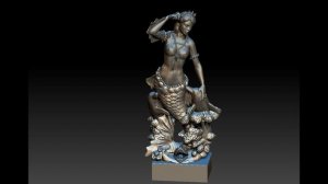 3Д модель русалки