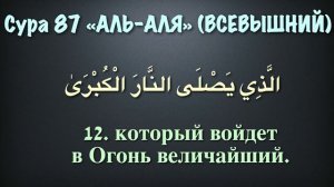 Сура 87 аль-А'ля (арабские и русские титры) - Мухаммад Люхайдан