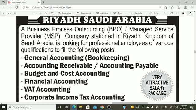 7 November 2021 Gulf Job Vacancy @career-points